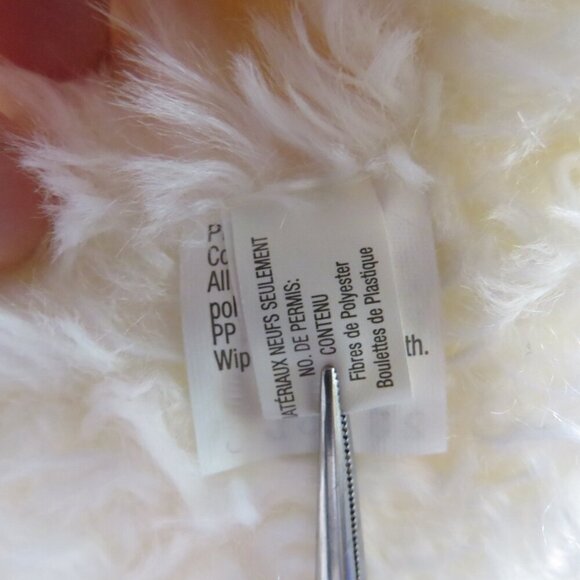 Hallmark white teddy bear with red gingham bow Sits By Self Weighted 13oz - Picture 8 of 11